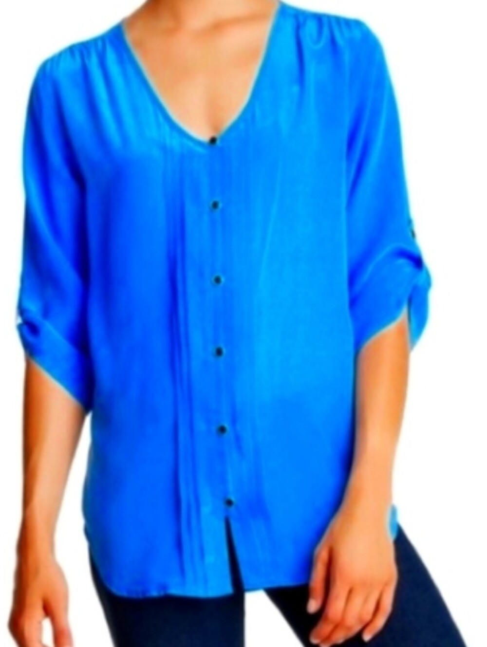 Anthropologie Bundle Tops 6 Long Sleeve S Pattern Silk Embroidered - Picture 10 of 14